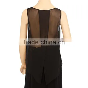 2016 Summer Fashion Women Blouse Casual Elegant Sleeveless Blouse Fashion thumbnail-4