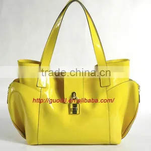 New Arrival! Patent Leather Turn Lock Tote Bags 2012 Fashion Ladies Leather Handbags thumbnail-1