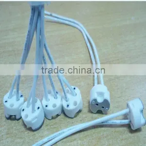 LED Mr16 Ceramic Lamp Holder Round With Silicone Wires 15CM thumbnail-1