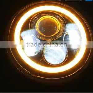 Latest Design 7 Inch Headlight Round 12V 24V High Low Beam H4 Motorcycle Led Headlight for Jeep Wrangler thumbnail-1
