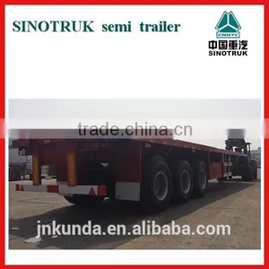 China High Quality Three Axle 40t 40 Feet Flatbed Trailer thumbnail-2