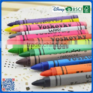 2016 Hot Sale Non-toxic 12 Color Crayon in Paper Box With Customized LOGO thumbnail-1