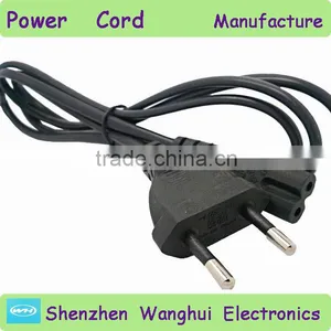 China Manufacturer of Power Cable/ European Strand 8 Tail 2 Pin Power Cord thumbnail-1
