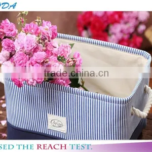 YIWU RODA 100% Canvas Fabric Durable Navy Wind Foldable Storage Box thumbnail-1