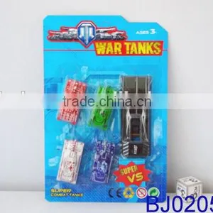 Cheap Kids Toy Small Plastic Free Wheel Glider Tank Toy 4pcs thumbnail-2