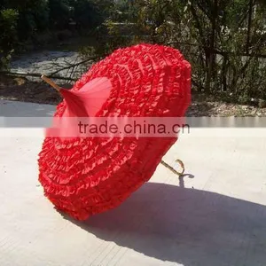 Red Pagoda Style Umbrella thumbnail-1