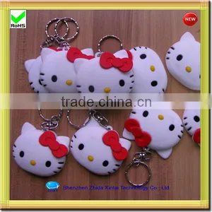 Hot New Design Silicone 3D Cat Led Keyrings thumbnail-1