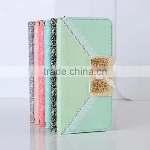 Nice Design Lace Bowknot Wallet Leather Cases For IPhone 5 thumbnail-6