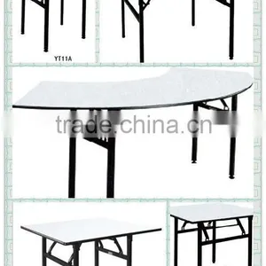 White Restaurant Table Pvc Round Folding Table YT15 thumbnail-2