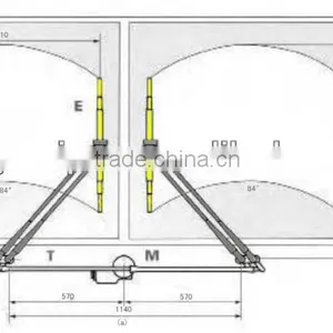 Wiper Assembly for Bus,Synchronised Pantograph Wiper System With 1 Motor, Medium Duty for Bus thumbnail-1
