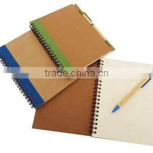 80sheets Recycled Spiral Notebook With Pen thumbnail-1