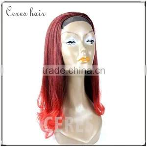 Japan Fiber Wig Hot Red Wig With Long Length Natural Wig Curly thumbnail-5