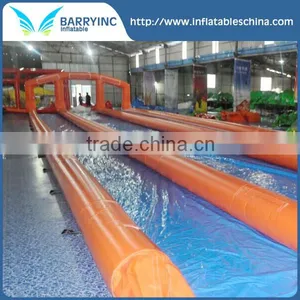 3 Lane 1000 ft Slip n Slide Inflatable Slide the City ,giant Inflatable Water Slide for Adult thumbnail-1