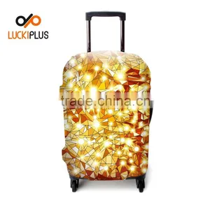 Luckiplus Trandfer Printed Technology Luggage Cover High Quality Spandex Polyester Trolley Case Cover thumbnail-5
