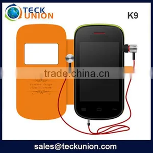 K9 3.5''Capacitive Touch Screen Cheap Unlockes Cell Phone With Free Leather Case thumbnail-1