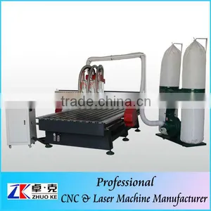 ZK-1325 Air Cylinder ATC CNC Router With 3 Heads 1300*2500*200mm thumbnail-1