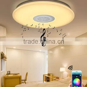 LED 40W Dimmable LED Music Ceiling Lights With Bluetooth Speaker, Color Temperature Adjustable Quality Choice thumbnail-3