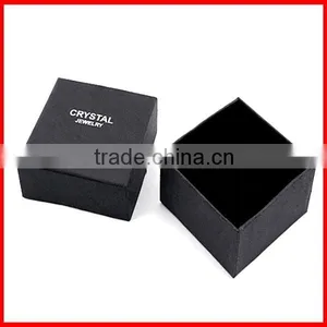 Customized Black Jewelry Paper Box With Velvet thumbnail-2