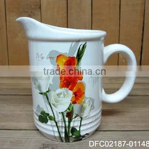 Hot Sell Decal Printed Ceramic Milk Pitcher thumbnail-1