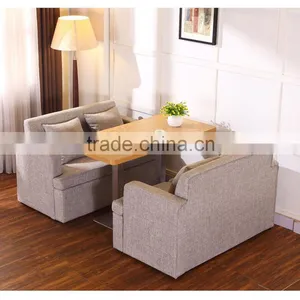 2 Person Seating Booth Table and Chair for Coffee Shop YR7026 thumbnail-4