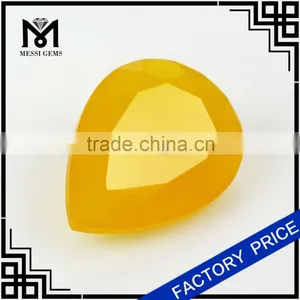 Yellow Agate Gem Stone 10x14MM Pear Machine Cut Agate Stone thumbnail-3