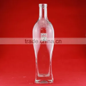 New Design Boston Round Bottle Square Glass Liquor Bottle Liquor Bottle Factory thumbnail-6
