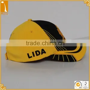 Promotional High Quality Yellow Unisex 6 Panel 100% Polyester Embroidered Baseball Cap thumbnail-3