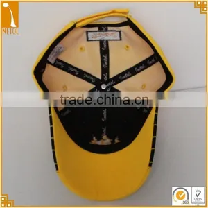 Promotional High Quality Yellow Unisex 6 Panel 100% Polyester Embroidered Baseball Cap thumbnail-5