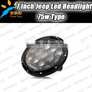 Wholesale 75w for Jeep Led Headlights,12v 24v 7'' 75w for Jeep Led Headlights thumbnail-1
