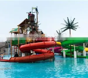 2016 Hot Selling Skin Raft Spiral Slide Water Park Fiberglass Water Slide thumbnail-4