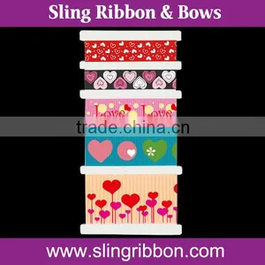 Custom Heart Print Ribbon On Card Wholesale thumbnail-1