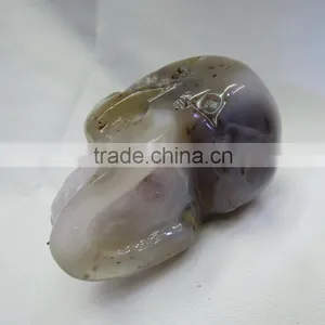 Excellent Handcraft Wholesale Natural Amethyst Crystal Skull With Geode All by Hand Carve Best Gift to Friends thumbnail-4