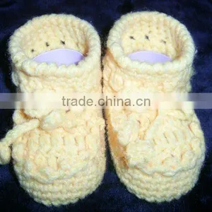 2015 New Season 100%cotton Hand Infant Crochet Booties Baby 3D Wholesale Sock thumbnail-1