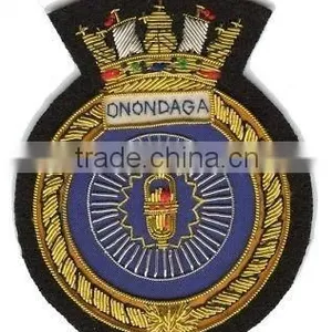 New Style Gold Bullion Wire Embroidery Badge thumbnail-1
