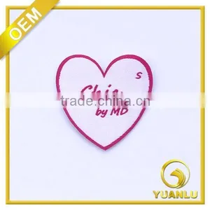 Custom Heart Shap Sew on Embroidery Logo Badge thumbnail-1