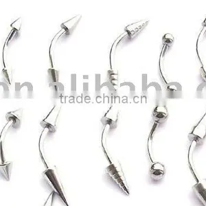 2014 Popular 316L Steel Piercing Jewelry Eyebrow Barbells thumbnail-1