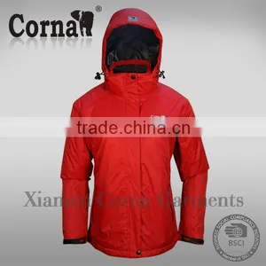 Popular Red Windproof 100 Polyester Waterproof Warm-keeping Work Jacket thumbnail-2