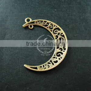 36x32mm Vintage Style Antiqued Bronze Moon Connector DIY Pendant Charm Supplies Findings 1810417 thumbnail-5