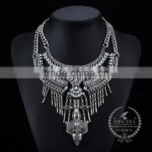 High Quality Vintage Rhinestone Chunky Statement Necklace Tin Alloy Fashion Women Pendant Necklace 6390062 thumbnail-1
