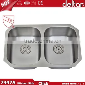 Satin Finish Kitchen Sink Single Sink With Drainer Board UPC Kitchen Sink for America Standard thumbnail-4