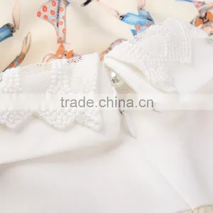 PRETTY STEPS 2016 New Fashionable Patch Work Top Fashion Blouse Design for Office thumbnail-5
