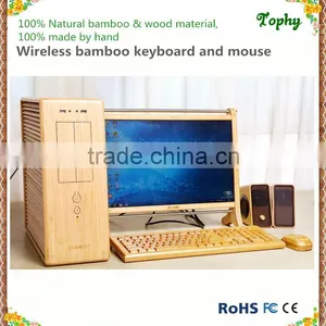New Arrival Professional Bamboo & Wood Mechanical Keyboard Wireless Stylem, Full Set Computer Accessories thumbnail-1
