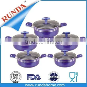 5set Pressed Aluminum Metallic Painted Cookware Set thumbnail-1