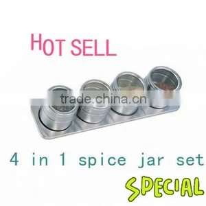 Magnetic Spice Jar Set With Stand - 4 in 1 thumbnail-1