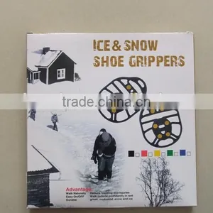 Mountain Climbing,Hiking,Walking Antislip Shoes Cover Snow and Ice Shoes Spikes Good Tpr Ice Shoe Crampons thumbnail-3