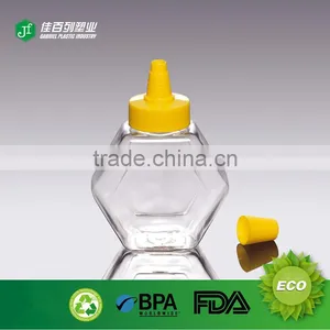 Hot Sale PET Material Plastic Cintainer Hexagon Shape Honey Jars Food Grade Wholesale Special Design Plastic Jar thumbnail-2