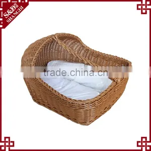 Factory Supply High Quality 100% Handmade Rattan Shoes Basket for Home and Hotel thumbnail-1