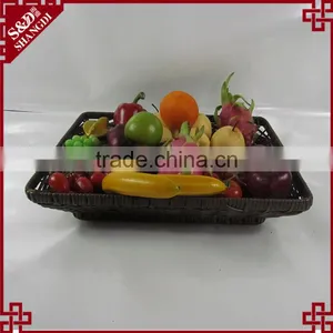 S&D Handweaved Washable Polywicker Supermarket Fruit Display Basket thumbnail-2