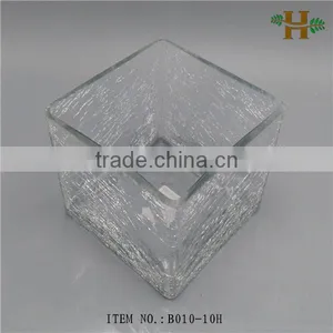 Colored Square Block Glass Vases Wholesale Cheap thumbnail-3