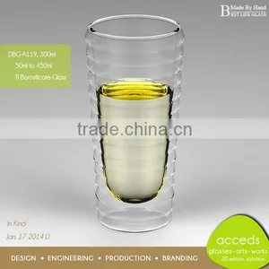 Mouth Blown Transparant Borosilicate Milk Glass Cup thumbnail-4